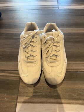 Puma speedcat mens Cream Suede Lace-Up Sneakers